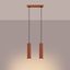 HANGING LAMP WITH TWO HANGINGS, RED LAMPSHADES, CARBON SERIES thumbnail 6