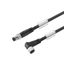 Sensor/actuator line, M8 / M8, Number of poles : 5, 1.5 m, pin, straight - socket, 90&deg;, Shielded: No, LED: No, Sheath material: PUR, Halogen: No thumbnail 2