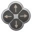 M22-D4-S-X7 Position pushbutton, RMQ-Titan, Actuators non-flush, momentary, black, 4-fold, opposing pushbuttons not mechanically interlocked, Bezel: titanium, arr thumbnail 3