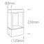 BLACK BOLLARD 23cm 10W CCTV IP65 230V thumbnail 2