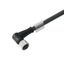 Sensor/actuator line, One end without connector, M12, Number of poles : 4, 50 m, Socket, angled, Shielded: Yes, LED: No, Sheath material: PUR, Halogen: No thumbnail 2