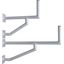 SAT Wall Mount,Walldist.=570mm,H=250mm,2x150x150,DM=50mm,Alu thumbnail 1