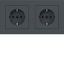 WCD RA 2V (duo box), cover frame, wired, single class, A.1 anthracite thumbnail 1