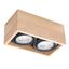 SPOT QUATRO 2 NATURAL WOOD GU10 2X40W IP20 thumbnail 1