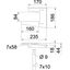 WDB L 150 FS Wall and ceiling bracket lightweight version B150mm thumbnail 2