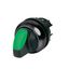 M22S-WLK3-G Illuminated selector switch actuator, RMQ-Titan, With thumb-grip, momentary, 3 positions, green, Bezel: black thumbnail 2