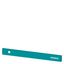 SIVACON, trim strip, W: 600 mm, top, Siemens logo, cutout left, petrol thumbnail 1