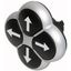 M22-DI4-S-X7 Position pushbutton, RMQ-Titan, Actuators non-flush, momentary, 4-fold, opposing pushbuttons mechanically interlocked, Bezel: titanium, arrow up thumbnail 1