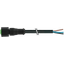 M12 female 0° B-cod. with cable Lite PUR 4x0.34 bk UL/CSA+drag ch. 11m thumbnail 1