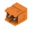 PCB plug-in connector, male header, Dovetails for fixing blocks, THT solder connection, 5.08 mm, Number of poles: 2, 90°, Solder pin length (l): 3.2 mm, tinned, orange, Box thumbnail 2