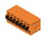 Printed circuit board terminals, 5.00 mm, Number of poles: 7, 90°, Solder pin length (l): 3.5 mm, tinned, orange, PUSH IN with actuator, Clamping range, max. : 2.5 mm², Box thumbnail 2