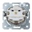 Socket outlet, flap cover, screw clamps, silver thumbnail 2