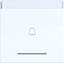 Rocker single, bell symbol imprint, clear lens, A.x/C.x, light white glass. thumbnail 1