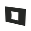 Frame - 1-gang / 2-modules - ABB logo - Matt Black thumbnail 2