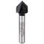V-groove bit, 1/4", D1 12.7 mm, L 12.7 mm, G 45 mm, 90° thumbnail 1