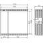 CDC, size 2/1005, asymmetrical doors, w/ mounting plate, 1005x1110x315 thumbnail 1