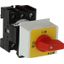 On-Off switch, P1, 40 A, service distribution board mounting, 3 pole, Emergency switching off function, with red thumb grip and yellow front plate thumbnail 2