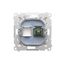 Double socket outlet with earthing and shutters - Czech pin system, satin, metallized, 16A thumbnail 2