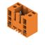 PCB plug-in connector, male header, Flange, THT solder connection, 3.50 mm, Number of poles: 2, 180°, Solder pin length (l): 3.2 mm, tinned, orange, Box thumbnail 3