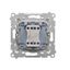 Two-way switch with LED illumination without pictogram - separate backlight for each key, (module), Simon 24, IP20, 10AX, black matt thumbnail 2