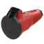 Red rubber socket 16A 230V IP54 thumbnail 2
