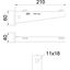 Wall and support bracket for mesh cable tray B210mm Stainless steel A4 thumbnail 2