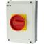 T5B-4-15682/I4/SVB Main switch, T5B, 63 A, surface mounting, 4 contact unit(s), 6 pole, 1 N/O, 1 N/C, Emergency switching off function, With red rotary handle and yellow thumbnail 8