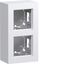 Housing incl. cover frame, double, tall, surface-mount, A.8, matte light white thumbnail 1