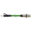 M12 fem. recept. X-cod. / RJ45 male 0° shielded PUR 4x2xAWG26 gn 6m thumbnail 2