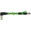 M8 male 90° A-cod. / RJ45 male 0° shielded PUR 1x4xAWG26 GN 60m thumbnail 2