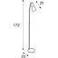PHELIA floor stand, wine red, E27 thumbnail 2
