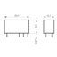 PCB-Relay 2 C/O, 115VAC, 8A, 5mm-Pinning, gold plated thumbnail 3
