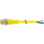M12 male 0° A-cod. with cable AIDA PUR 5x0.34 ye 1m thumbnail 1