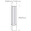 ANTHRACITE BOLLARD 90cm 22W WW IP65 230V thumbnail 2