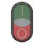 M22S-DDLF-GR-X1/X0 Double actuator pushbutton, RMQ-Titan, Actuators and indicator lights flush, momentary, White lens, green, red, inscribed, Bezel: black thumbnail 14