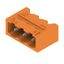 PCB plug-in connector, male header, closed side, THT solder connection, 5.08 mm, Number of poles: 3, 90°, Solder pin length (l): 3.2 mm, tinned, orange, Box thumbnail 3