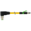 M12 male 90° D-cod./RJ45 0°PUR 1x4xAWG22 ye 9.5m thumbnail 2