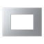 Frame - 1-gang / 3-modules - Niessen logo - Silver thumbnail 1