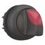 M22S-WRLK3-R Illuminated selector switch actuator, RMQ-Titan, With thumb-grip, maintained, 3 positions, red, Bezel: black thumbnail 13