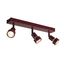 PURI 3 ceiling luminaire, 3xGU10, with Decoring, ruby thumbnail 1