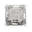 SOON ON SALE, Single shielded computer socket RJ45 category 6 with anti-dust cover, (module), Simon 24, IP20, cashmere thumbnail 2