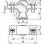 Conductor holder for HVI/CUI Conductors D 20-23mm with thread M8 StSt thumbnail 2