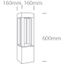 ANTHRACITE LED BOLLARD 60cm 22W CW IP65 230V thumbnail 2