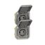 Double pre-wired power socket 2x2P+E horizontal waterproof Plexo 16A 250V IP55 2 positions with gray finish bezels thumbnail 1