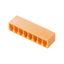 PCB plug-in connector, male header, closed side, THT solder connection, 3.81 mm, Number of poles: 10, 270°, Solder pin length (l): 3.2 mm, tinned, orange, Box thumbnail 3
