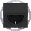 SCHUKO wall socket, locking device, variable 45°, A.x/C.x black and white material thumbnail 1