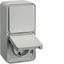 Combination socket outlet + changeover switch with housing, W.1, polar white thumbnail 1