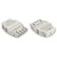 Plug with strain relief housing 5-pole white thumbnail 2