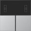 Push button KNX Cover kit, complete, alum. thumbnail 1