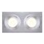 NEW TRIA II MR16 downlight, rectangular, alu brushed, max. 2x50W, incl. clip springs thumbnail 4